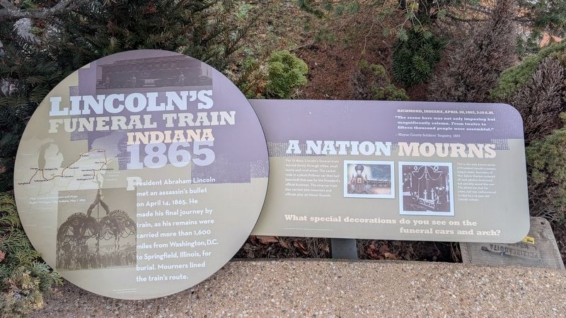 Lincoln's Funeral Train Marker image. Click for full size.