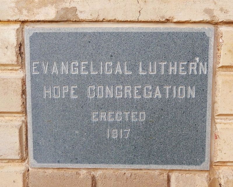 Hope Lutheran Church Cornerstone image. Click for full size.