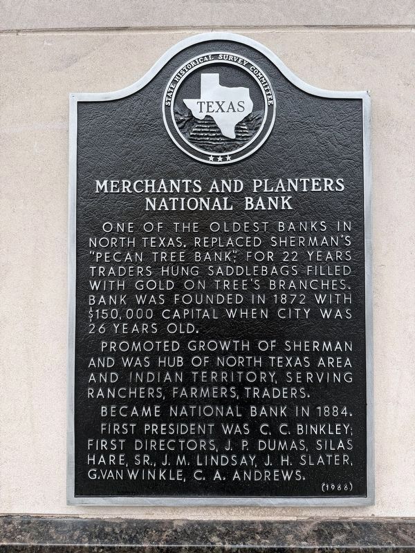 Merchants and Planters National Bank Marker image. Click for full size.