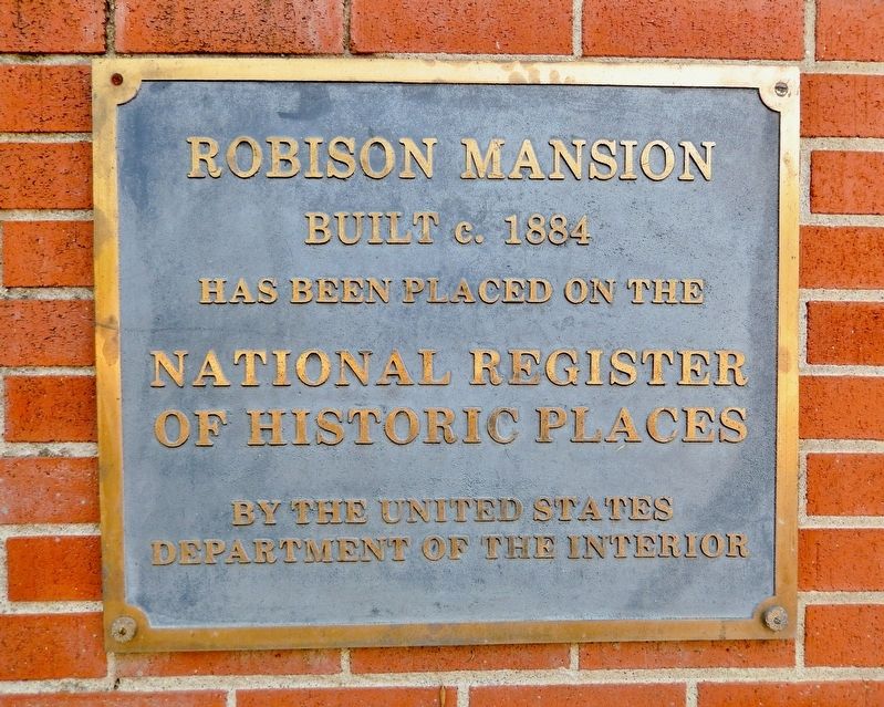 Robison Mansion Marker image. Click for full size.