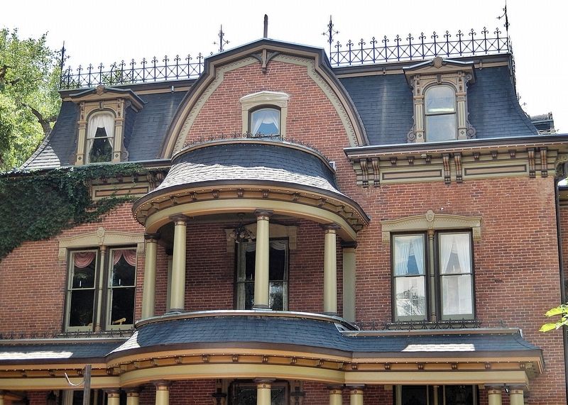 Robison Mansion Portico, Balcony & Mansard Roof image. Click for full size.