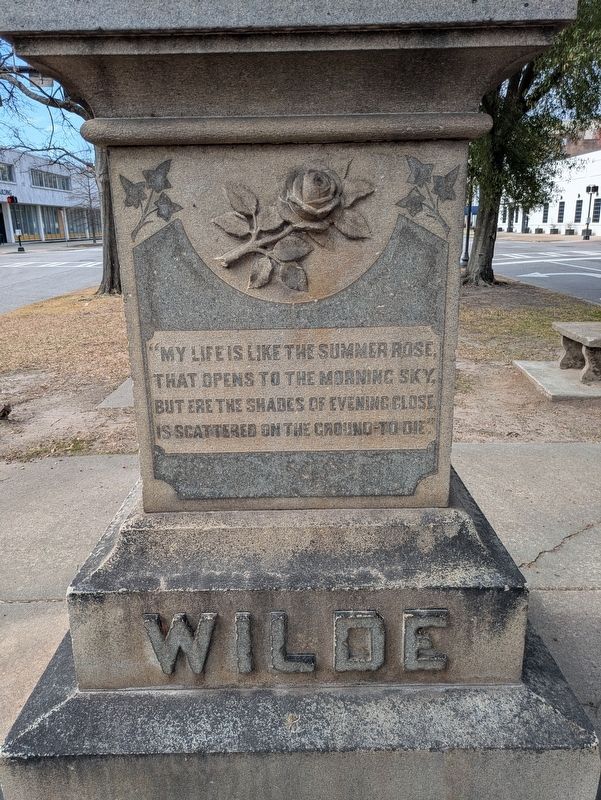 Richard Henry Wilde Monument. Click for full size. Richard Henry Wilde Monument image. Click for full size.