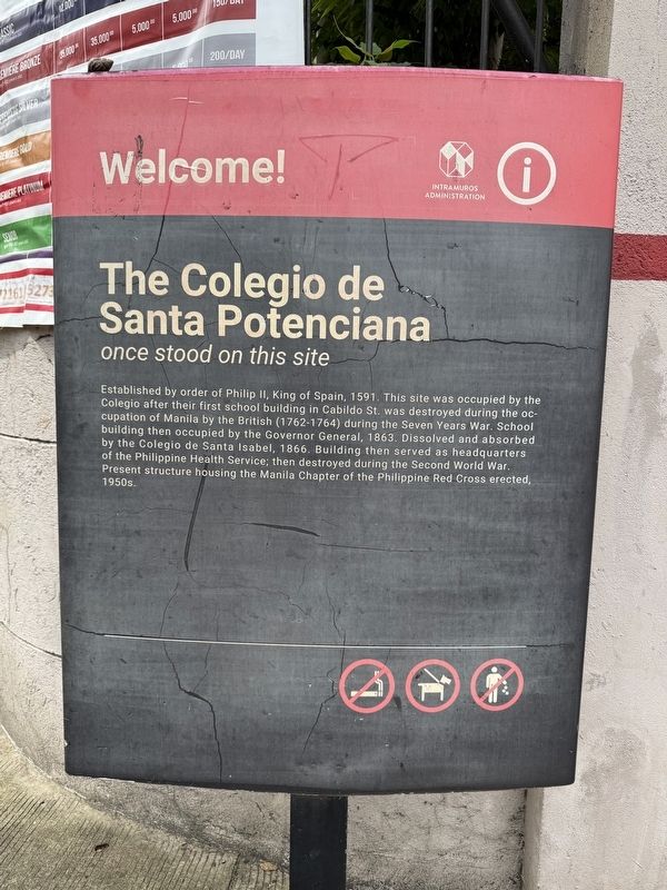 The Colegio de Santa Potenciana Marker image. Click for full size.