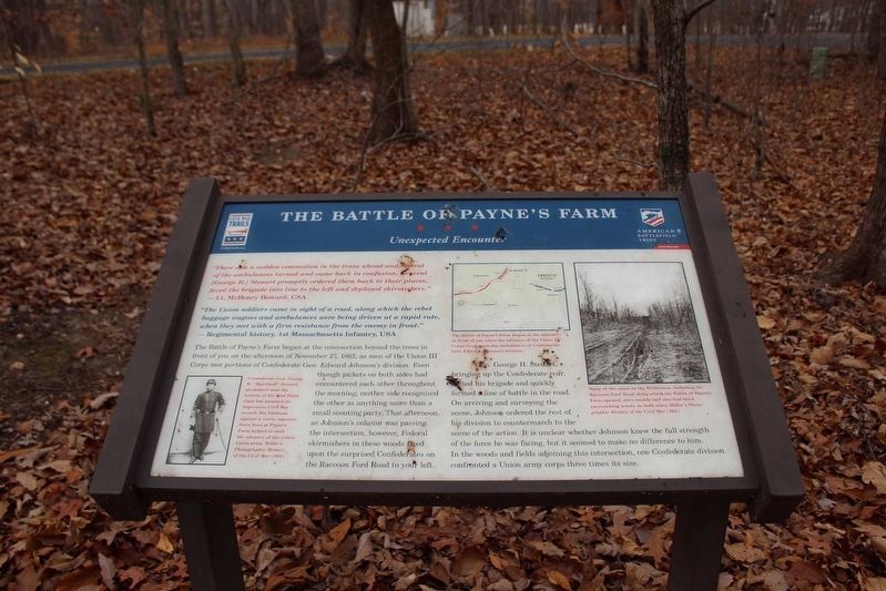 The Battle of Payne’s Farm Marker. Click for full size. The Battle of Payne’s Farm Marker image. Click for full size.