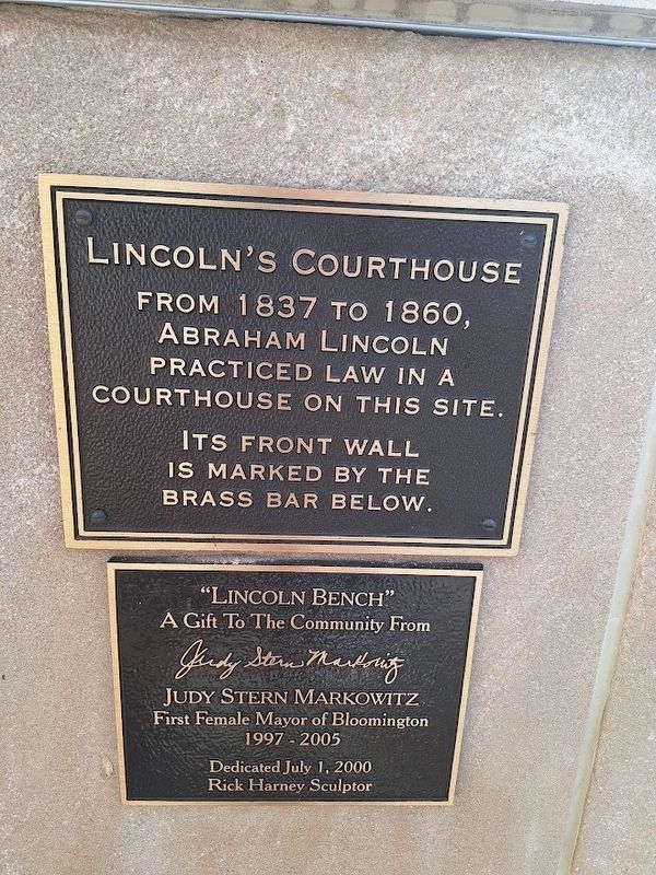 Lincoln's Courthouse Marker image. Click for full size.
