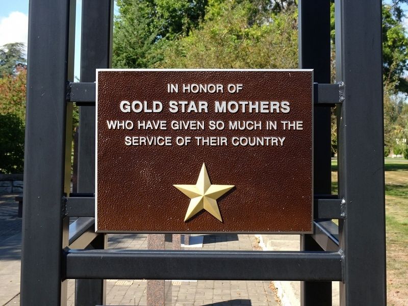 Gold Star Mother Arch Marker. Click for full size. Gold Star Mother Arch Marker image. Click for full size.