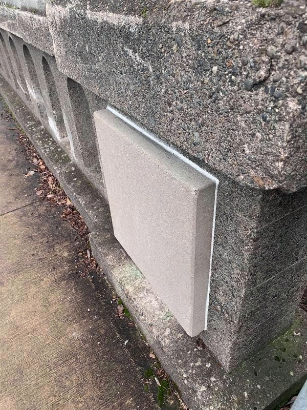 Marker covered with concrete tile.. Click for full size. Marker covered with concrete tile. image. Click for full size.