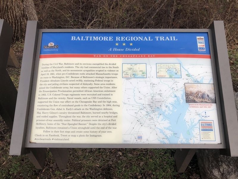 Baltimore Regional Trail Marker. Click for full size. Baltimore Regional Trail Marker image. Click for full size.