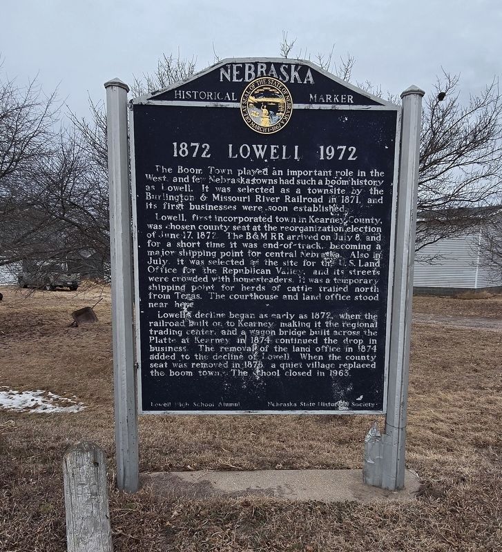 1872 Lowell 1972 Marker. Click for full size. 1872 Lowell 1972 Marker image. Click for full size.