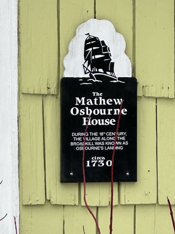 The Mathew Osbourne House Marker image. Click for full size.