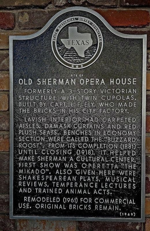 Old Sherman Opera House Marker image. Click for full size.