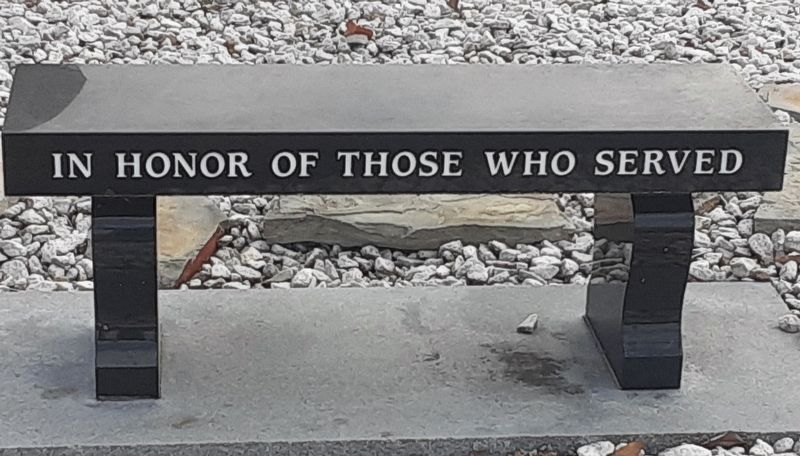 Veterans Memorial Bench. Click for full size. Veterans Memorial Bench image. Click for full size.
