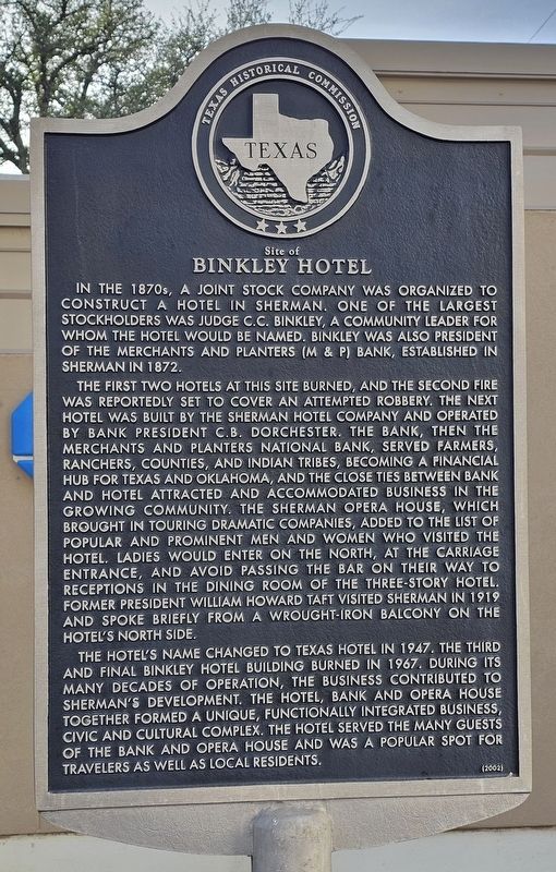 Site of Binkley Hotel Marker image. Click for full size.