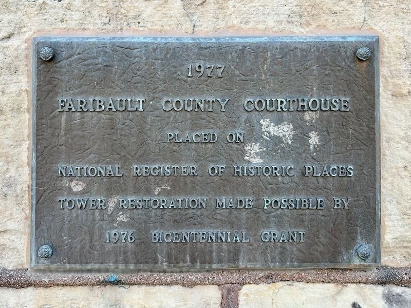 Faribault County Courthouse Marker image. Click for full size.