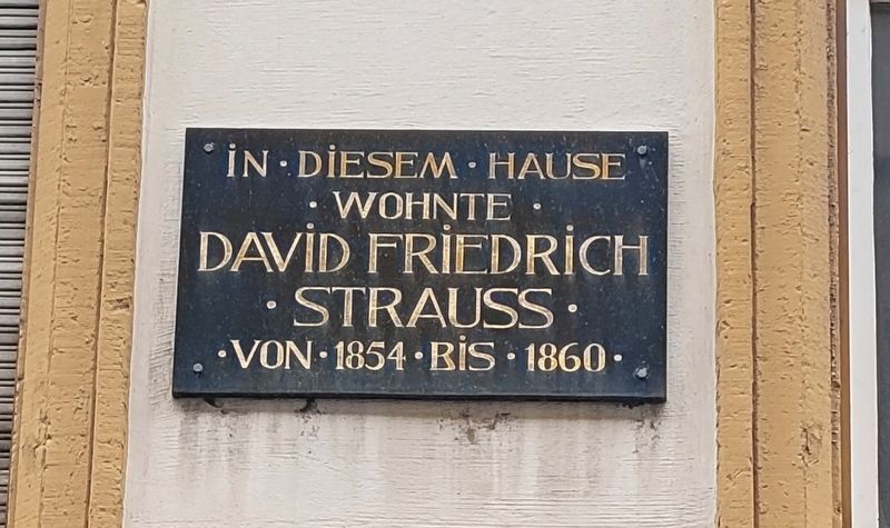 David Friedrich Strauss Marker. Click for full size. David Friedrich Strauss Marker image. Click for full size.