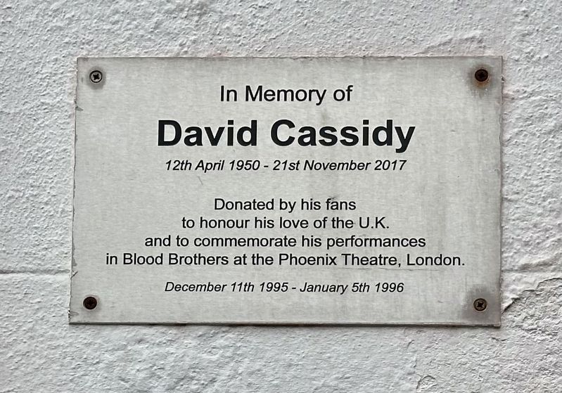David Cassidy Marker. Click for full size. David Cassidy Marker image. Click for full size.