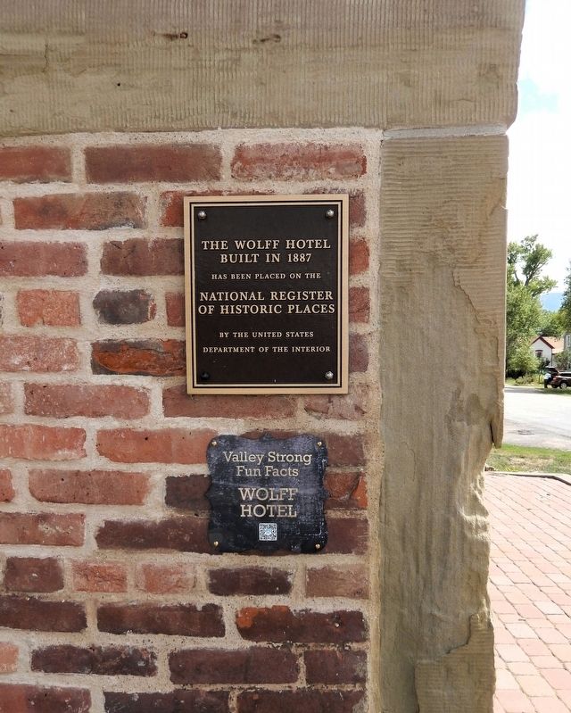 The Wolff Hotel Marker. Click for full size. The Wolff Hotel Marker image. Click for full size.