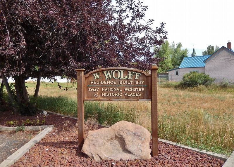 W. Wolff Residence Sign. Click for full size. W. Wolff Residence Sign image. Click for full size.