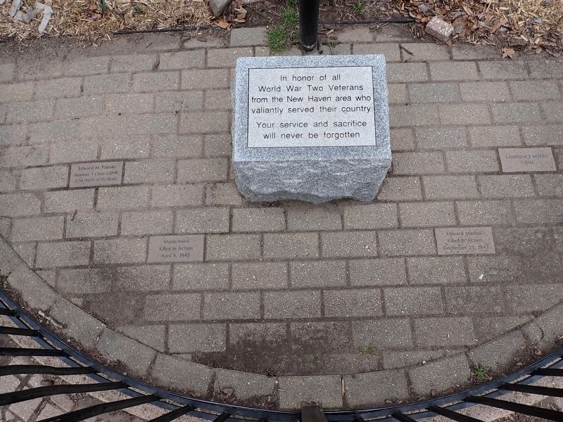 New Haven World War Two Veterans Memorial. Click for full size. New Haven World War Two Veterans Memorial image. Click for full size.