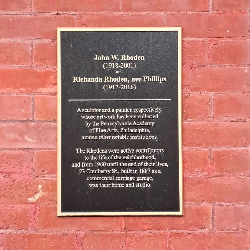 John W. Rhonden (1918-2001) and Richarda Rhonden, nee Phillips (1917-2016) Marker. Click for full size. John W. Rhonden (1918-2001) and Richarda Rhonden, nee Phillips (1917-2016) Marker image. Click for full size.