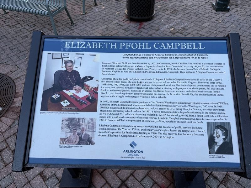 Elizabeth Pfohl Campbell Marker image. Click for full size.