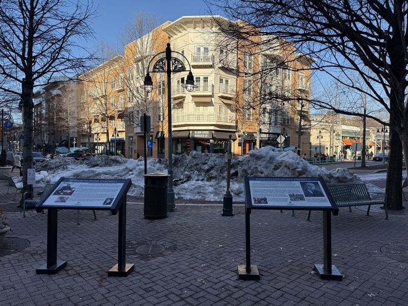 Historical markers for Elizabeth Pfohl Campbell and Edmund Douglas Campbell image. Click for full size.