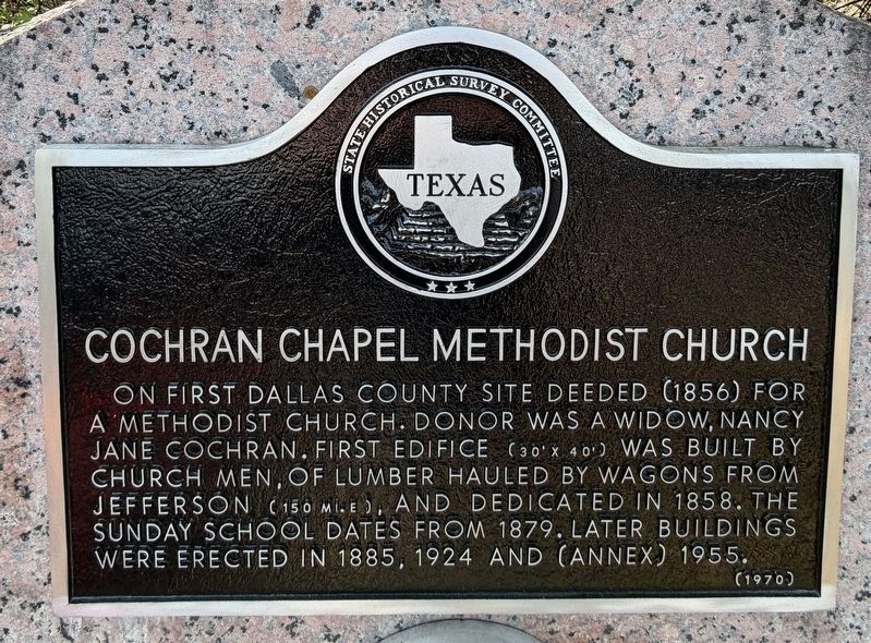 Cochran Chapel Methodist Church Marker image. Click for full size.
