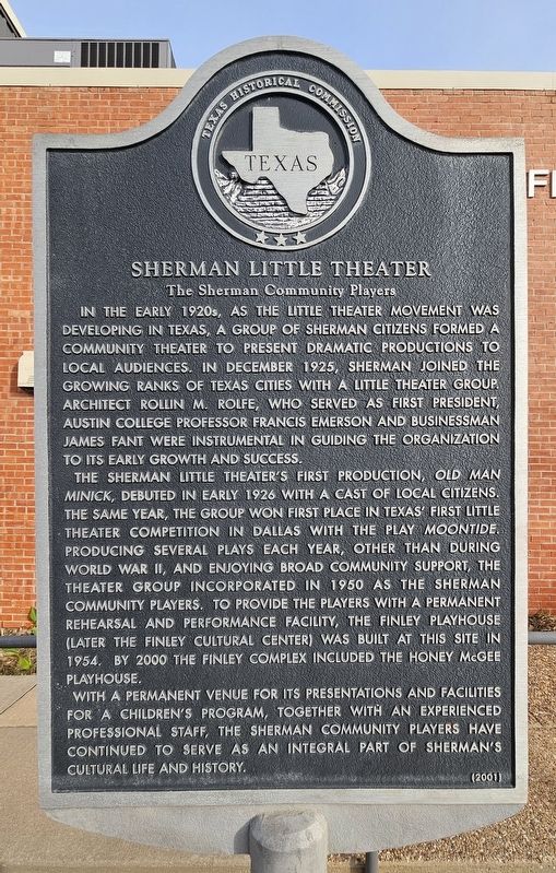 Sherman Little Theater Marker image. Click for full size.