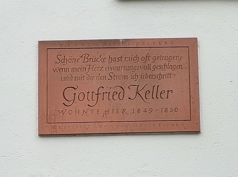 Gottfried Keller Marker. Click for full size. Gottfried Keller Marker image. Click for full size.