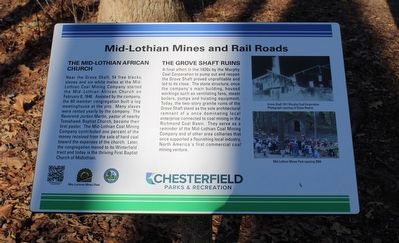 Mid-Lothian Mines and Rail Roads Marker image. Click for full size.