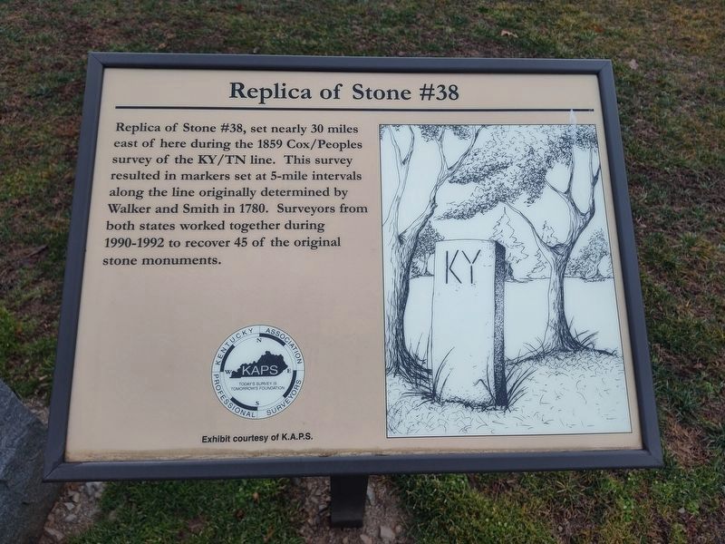 Replica of Stone #38 Marker. Click for full size. Replica of Stone #38 Marker image. Click for full size.