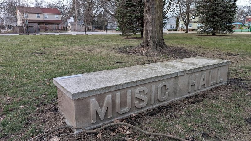 Music Hall Bench Marker in context image. Click for full size.