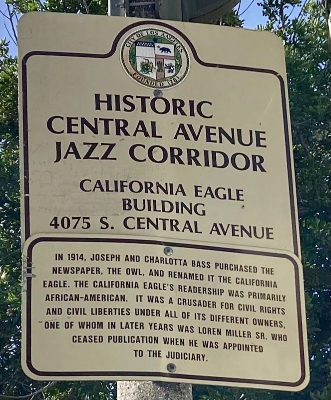 California Eagle Building Marker image. Click for full size.