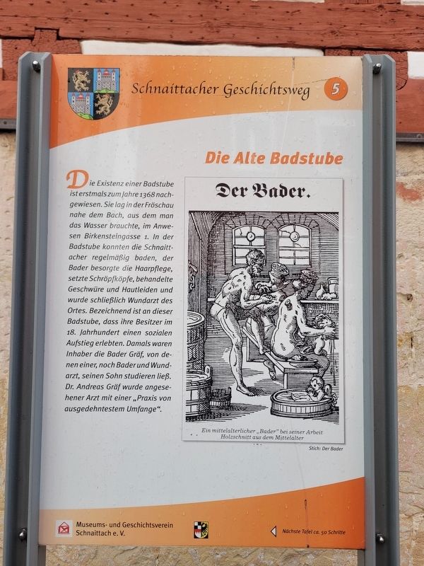 Die Alte Badstube / The Old Bathhouse Marker. Click for full size. Die Alte Badstube / The Old Bathhouse Marker image. Click for full size.