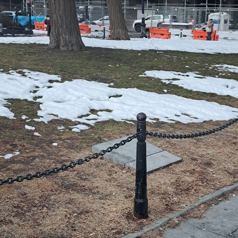 City Hall Park Burial Site Marker. Click for full size. City Hall Park Burial Site Marker image. Click for full size.