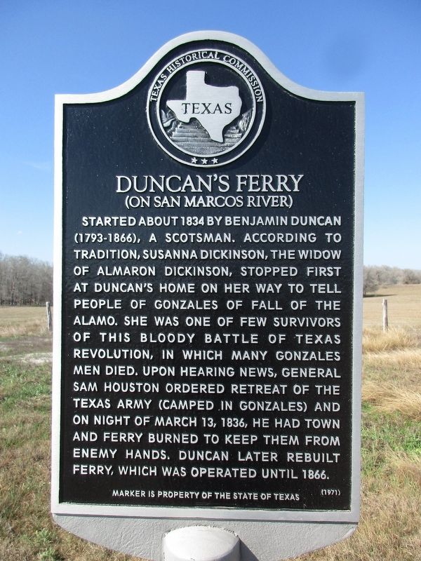 Duncan's Ferry Marker image. Click for full size.