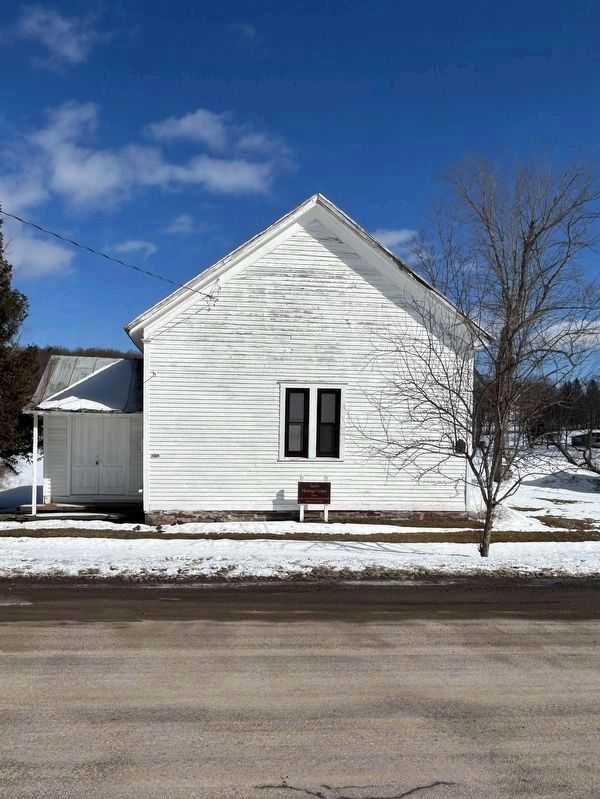 Taylor Ctr Methodist and Former District No. 3 School Marker image. Click for full size.