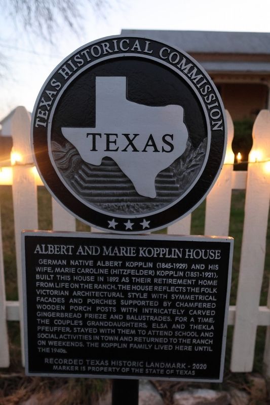Albert and Marie Kopplin House Marker. Click for full size. Albert and Marie Kopplin House Marker image. Click for full size.