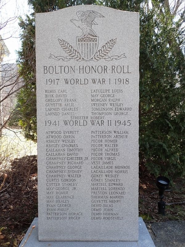 Bolton Honor Roll image. Click for full size.