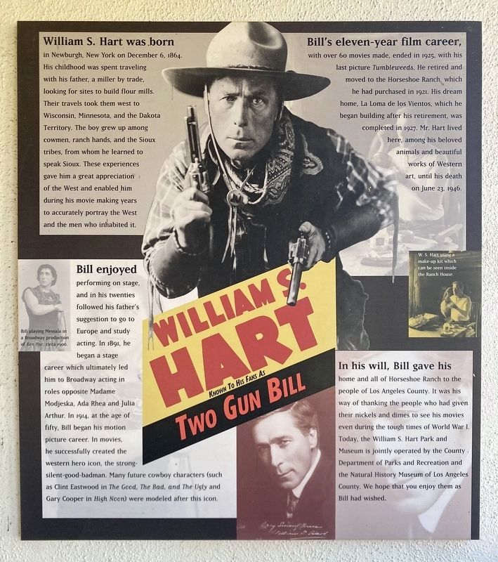 William S. Hart Marker image. Click for full size.