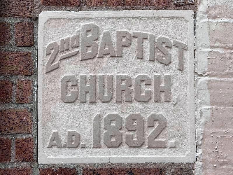 Stone at Side of Building. Click for full size. Stone at Side of Building image. Click for full size.