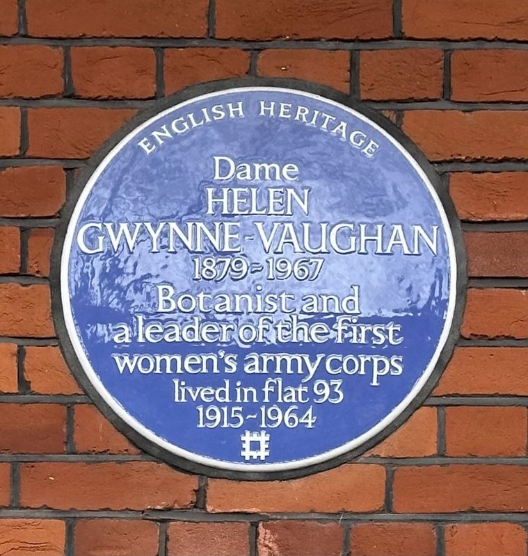 Dame Helen Gwynne-Vaughan Marker. Click for full size. Dame Helen Gwynne-Vaughan Marker image. Click for full size.