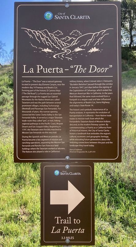 La Puerta Marker. Click for full size. La Puerta Marker image. Click for full size.