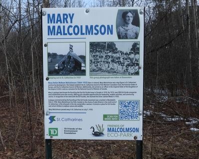 Mary Malcolmson - Marker. Click for full size. Mary Malcolmson - Marker image. Click for full size.