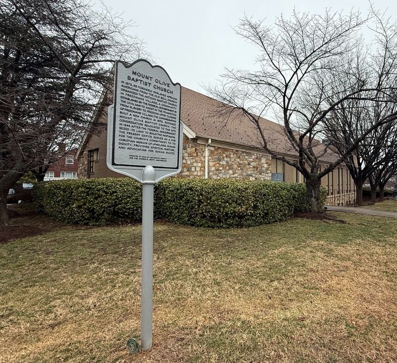 Mount Olive Baptist Church Marker on the grounds of the congregation. Click for full size. Mount Olive Baptist Church Marker on the grounds of the congregation image. Click for full size.