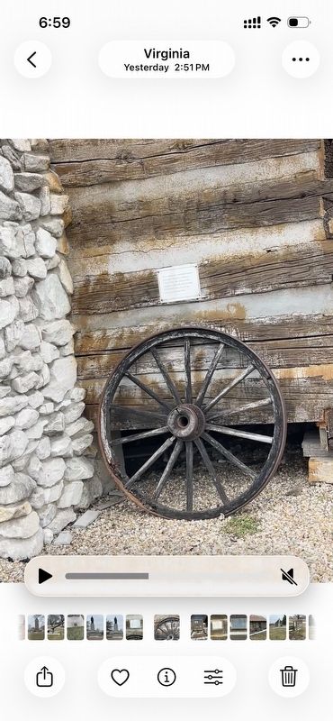 Wood Spoke Wagon Wheel Marker image. Click for full size.