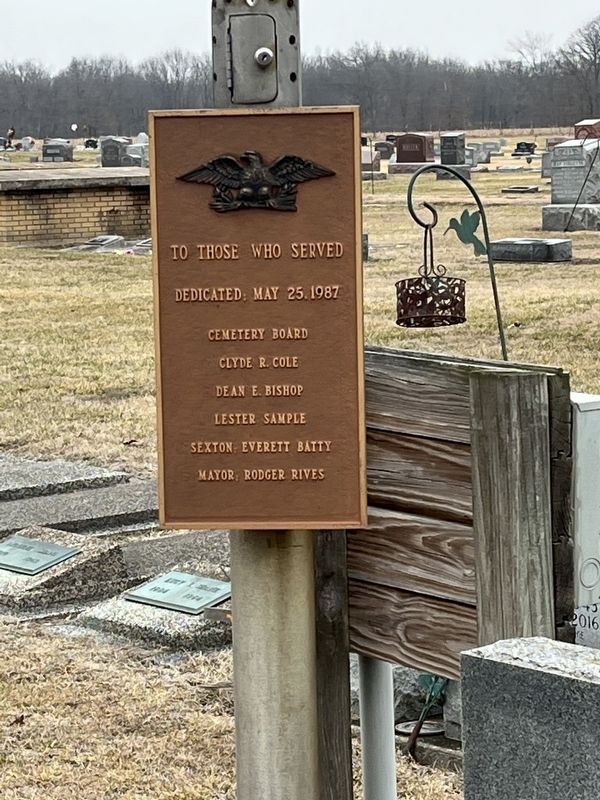 Tothose Who Served Marker. Click for full size. Tothose Who Served Marker image. Click for full size.