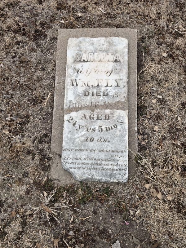 Sarepta Gore Fly Headstone. Click for full size. Sarepta Gore Fly Headstone image. Click for full size.