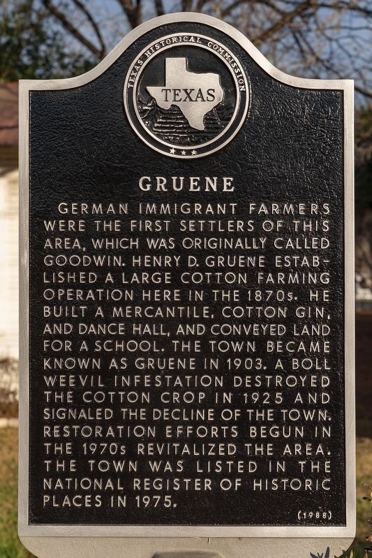 Gruene Marker. Click for full size. Gruene Marker image. Click for full size.