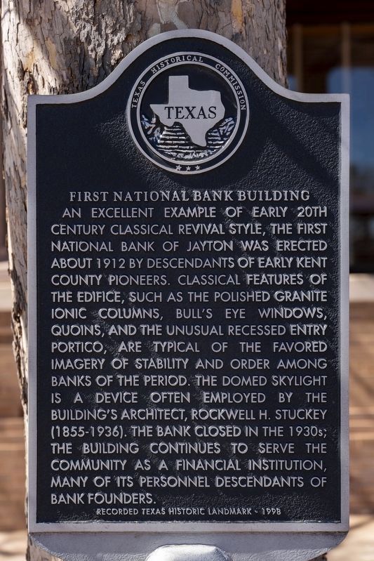 First National Bank Building Marker image. Click for full size.